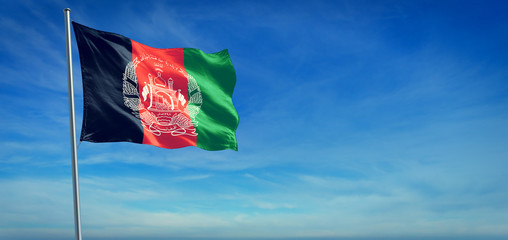 The National flag of Afghanistan
