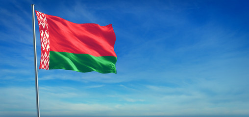 The National flag of Belarus
