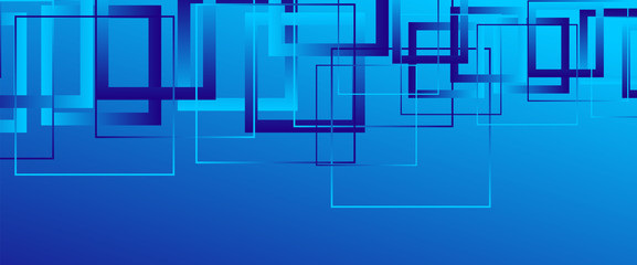 Abstract background with simple square or rectangle geometrical shapes. Geometric template with fluid gradients. Line design, technology concept. Vector Illustration For Wallpaper, Banner Background