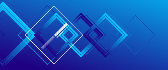 Fototapeta premium Abstract background with simple square or rectangle geometrical shapes. Geometric template with fluid gradients. Line design, technology concept. Vector Illustration For Wallpaper, Banner Background