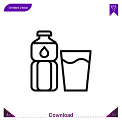 water icon vector . Best modern, simple, isolated, application , logo, flat icon for website design or mobile applications, UI / UX design vector format