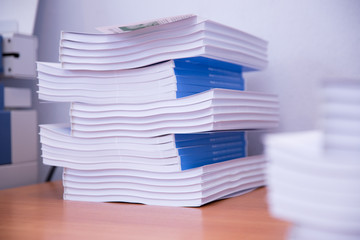 Printing activity with a guillotine.