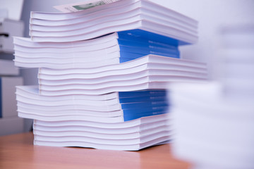 Printing activity with a guillotine.