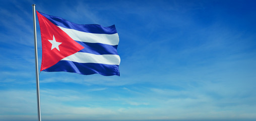 The National flag of Cuba