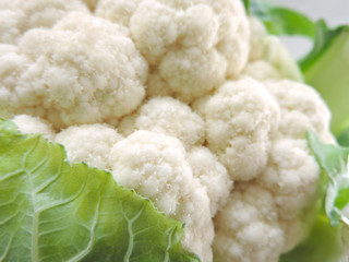 White coliflor, zoom, Horizontal
