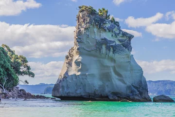 Rollo Blick auf den Hoho Rock von Cathedral Cove auf der nördlichen Insel Neuseelands ohne Menschen im Sommer © Aquarius
