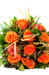 Bouquet of Red Rose with white background