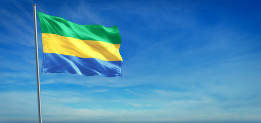 The National flag of Gabon