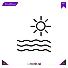 sun icon vector . Best modern, simple, isolated, application ,seasons icons, logo, flat icon for website design or mobile applications, UI / UX design vector format