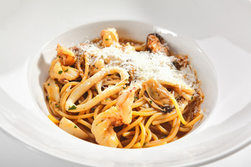 Frutti di Mare Spaghetti or Traditional Italian Seafood Pasta