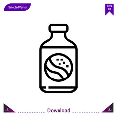 soda icon vector . Best modern, simple, isolated, application , logo, flat icon for website design or mobile applications, UI / UX design vector format