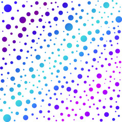 Blue and pink gradient vector pattern with circles. Abstract style design with bubbles. Template for beautiful sites.