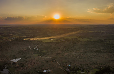 Aerial view of farm land east of Pretoria, South Africa