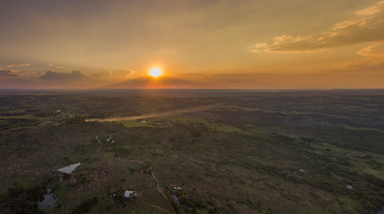 Aerial view of farm land east of Pretoria, South Africa