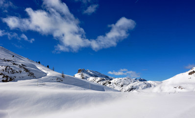 Fototapeta na wymiar the mountains after a heavy snowfall