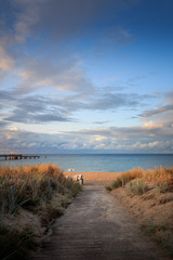 Strandzugang zum Nordstrand in Ostseebad Göhren auf der Insel Rügen an der Ostsee