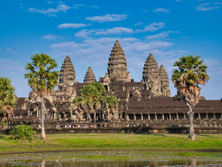 Fototapeta na wymiar Temple ruins at the Angkor Wat complex near Siem Reap in Cambodia.