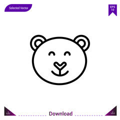 polar-bear icon vector . Best modern, simple, isolated, application , logo, flat icon for website design or mobile applications, UI / UX design vector format