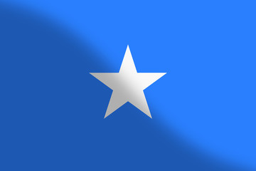 flag of somalia shiny. background