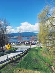 A view near Lafarge Lake-Douglas Skytrain Station in Coquitlam BC, Canada