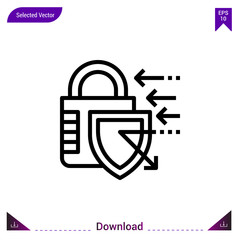 padlock icon vector . Best modern, simple, isolated, application ,job-resume icons, logo, flat icon for website design or mobile applications, UI / UX design vector format