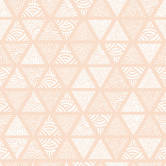 Hand drawn abstract background with doodle triangels - seamless pattern, great for textiles, banners, wrapping, wallpapers - vector design