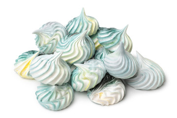 Colorful meringue cookies