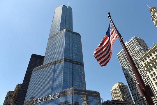 Chicago, USA - June 04, 2018: Trump International Hotel & Tower Chicago.