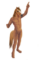  humain hybride animal, tête d'animal , mi-humain, mi-cheval ,   blanc, corps, isolé, personne, gens, caractère, anatomie, abstrait, affaires, figure, dessin animé, illustration, mannequin, homme, con