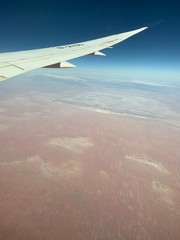 Naklejka premium Mud plain of a dry lake bed as seen from a plane