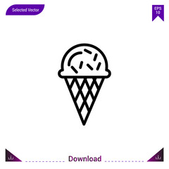  ice-cream icon vector . Best modern, simple, isolated, application ,seasons icons, logo, flat icon for website design or mobile applications, UI / UX design vector format