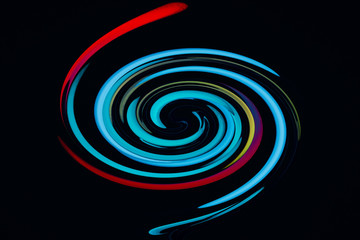 Abstract background - light color flashes and rays on black. Lens flare. For use as texture layer in your project.