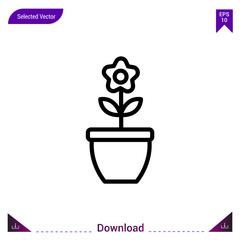 flower icon vector . Best modern, simple, isolated, application ,seasons icons, logo, flat icon for website design or mobile applications, UI / UX design vector format