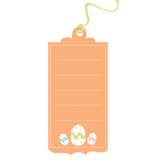 Cute easter tag! Delicate and fun vector illustration