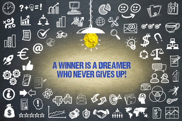 A winner is a dreamer who never gives up!