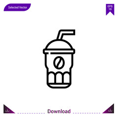 coffee icon vector . Best modern, simple, isolated, application , logo, flat icon for website design or mobile applications, UI / UX design vector format