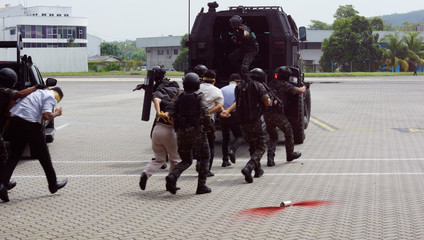 Airport anti-terror excercise for safety