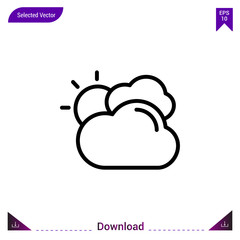 cloudy icon vector . Best modern, simple, isolated, application ,seasons icons, logo, flat icon for website design or mobile applications, UI / UX design vector format