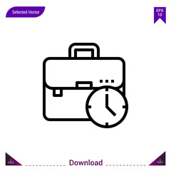 briefcase icon vector . Best modern, simple, isolated, application ,job-resume icons, logo, flat icon for website design or mobile applications, UI / UX design vector format