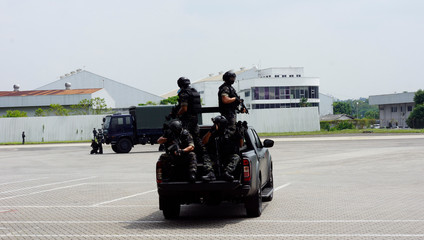 Airport anti-terror excercise for safety