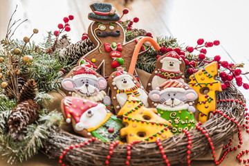 Gingerbread man cookies. christmas gingerbread
