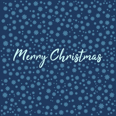 Fototapeta na wymiar Merry Christmas vector background with snowflakes and lettering.Christmas greeting card design.