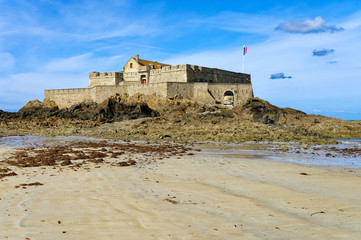 Fototapeta na wymiar Saint-Malo, Fort National, Ile-et-Vilaine, Bretagne, France 