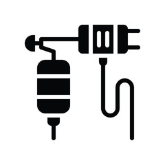 art and craft related color machine vector  in solid style