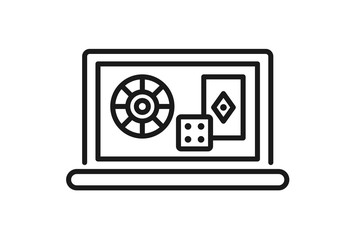 Computer gaming icon vector