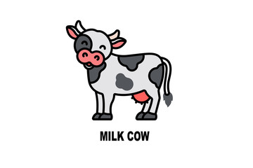 Cow icon vector 