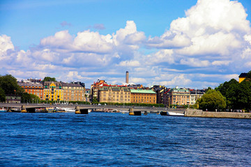 Stockholm waterfront panorama