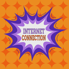 Word writing text Internet Connection. Business photo showcasing The way one gains access or connection to the Internet Asymmetrical uneven shaped format pattern object outline multicolour design