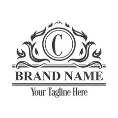 Alphabet Luxurious logo, Vintage ornamental luxury logo design template: 100% vector best for t shirt, pillow,mug, sticker and other Printing media
