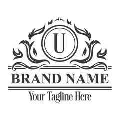 Alphabet Luxurious logo, Vintage ornamental luxury logo design template: 100% vector best for t shirt, pillow,mug, sticker and other Printing media